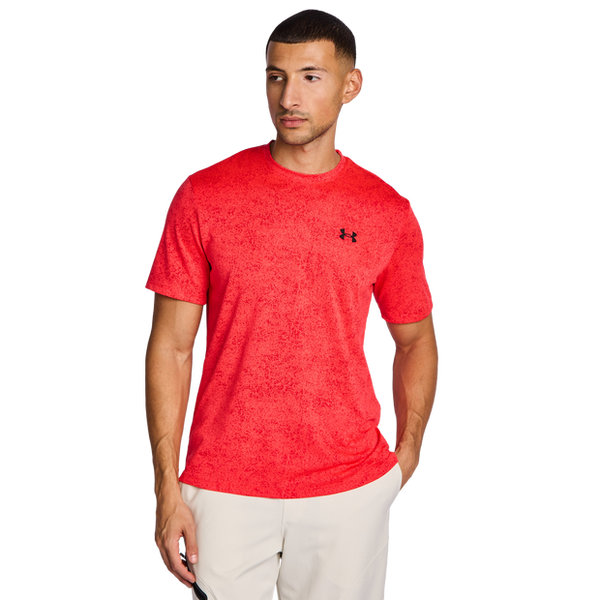 Under Armour Tech Pixelate T Shirts Poly Jersey Red