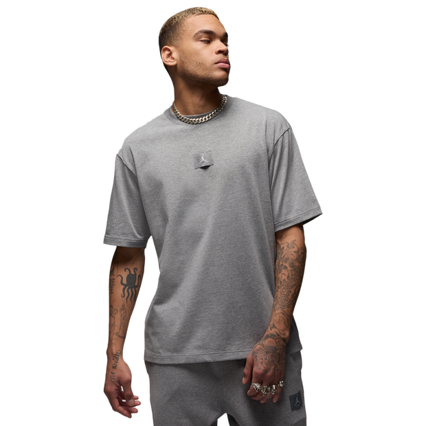 Jordan Flight T Shirts Cotton Jersey Grey