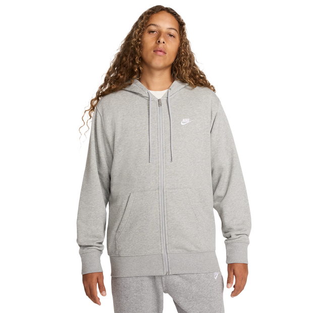 Nike Club Hoodies Cotton Jersey Grey