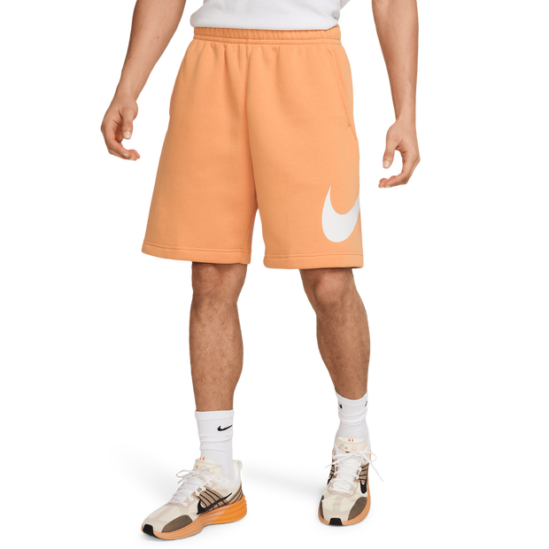 Nike Club Graphic Shorts Cotton Jersey Orange