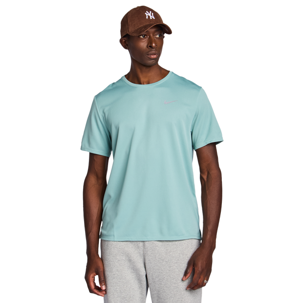 Nike Miler T Shirts Poly Jersey Green