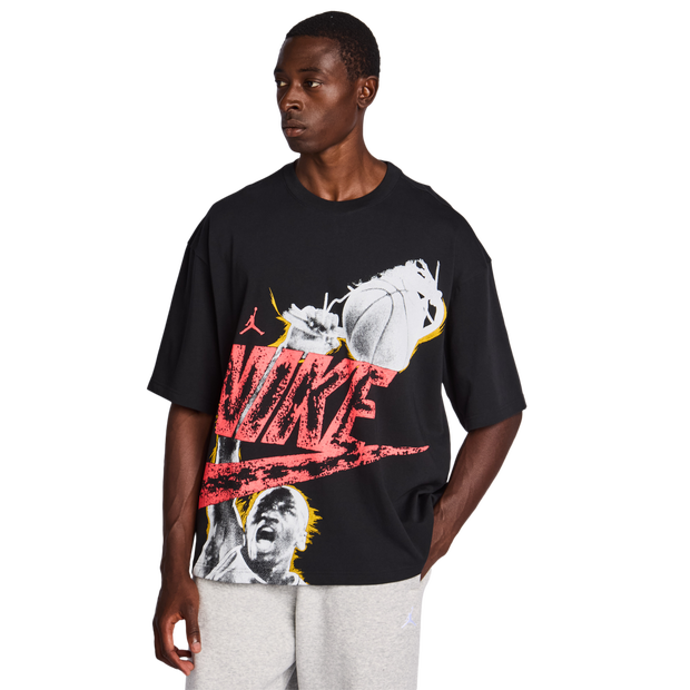 Jordan Reissue T Shirts Cotton Jersey Black