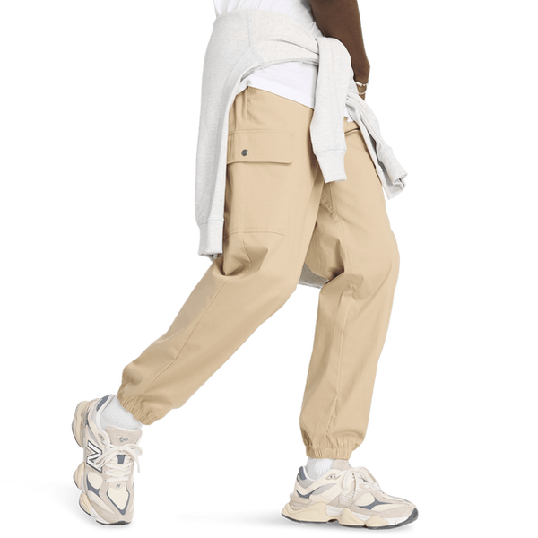 New Balance Twill Cargo Jogger Pants Cotton Jersey Grey