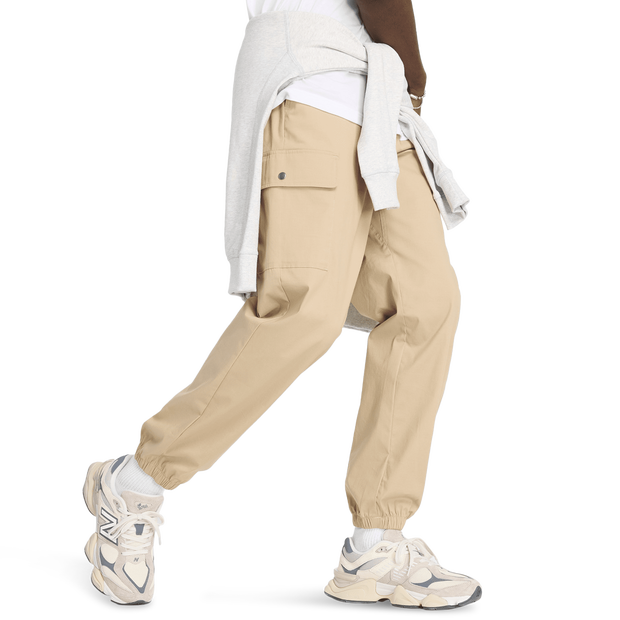 New Balance Twill Cargo Jogger Pants Cotton Jersey Grey