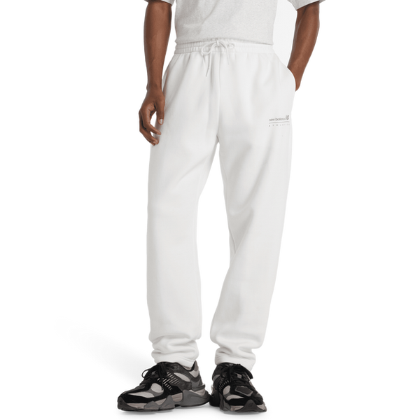 New Balance Linear Graphic Pant Pants Cotton Jersey White