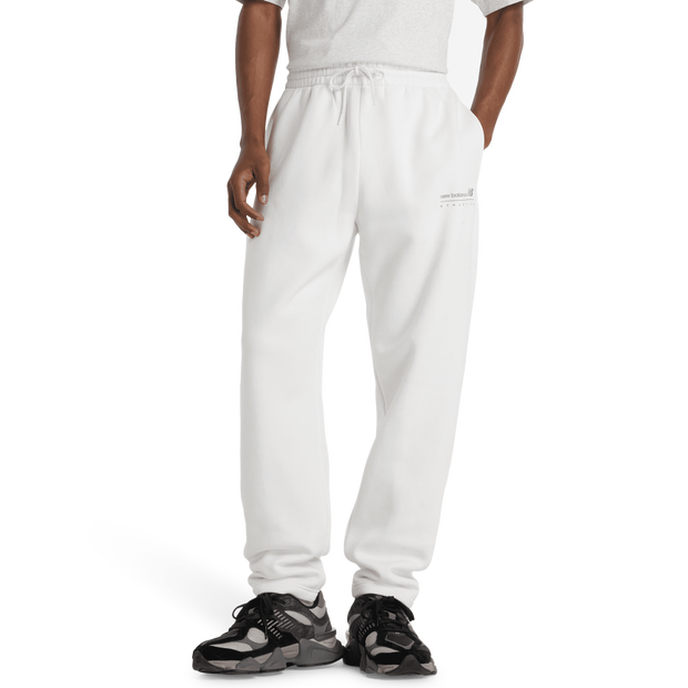 New Balance Linear Graphic Pant Pants Cotton Jersey White