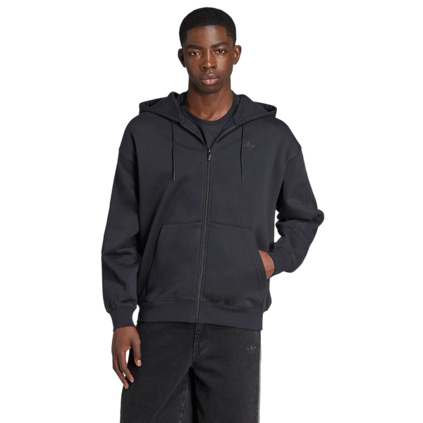 Adidas Adicolor Oversize Full Zip Hoodie Hoodies Cotton Jersey Black