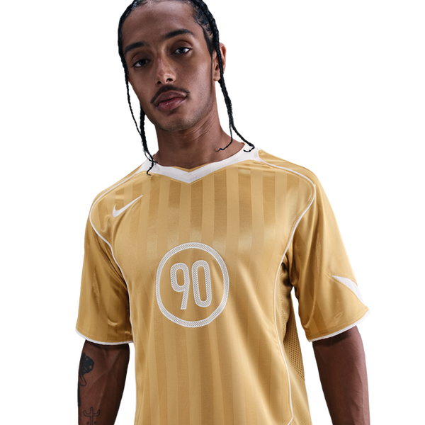 Nike Football T Shirts Cotton Jersey Gold