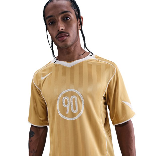 Nike Football T Shirts Cotton Jersey Gold