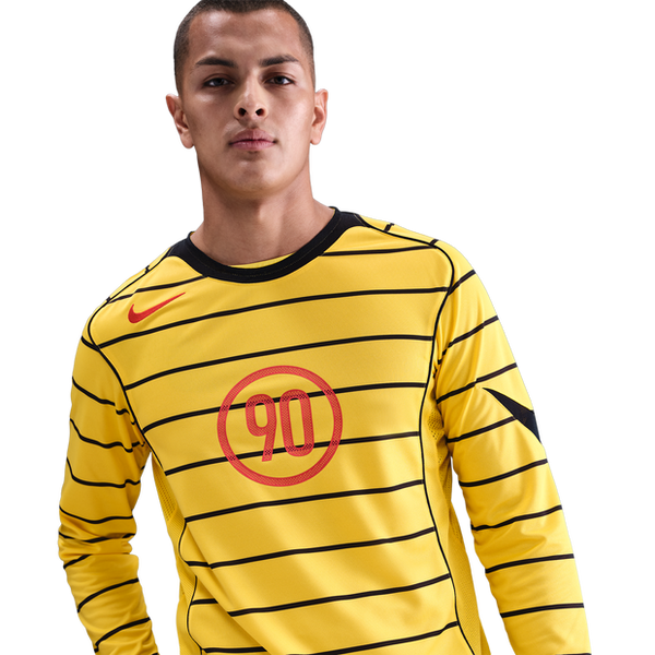 Nike Football T Shirts Cotton Jersey Yellow