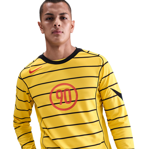 Nike Football T Shirts Cotton Jersey Yellow