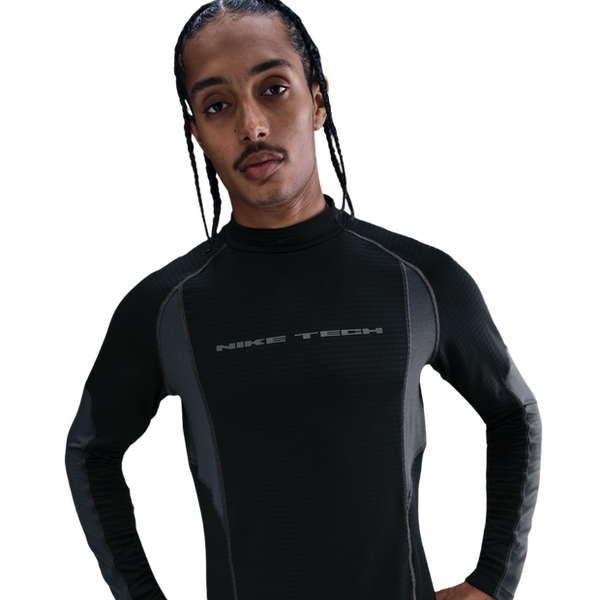 Nike Tech Base Layer Long Sleeve Top T Shirts Cotton Jersey Black