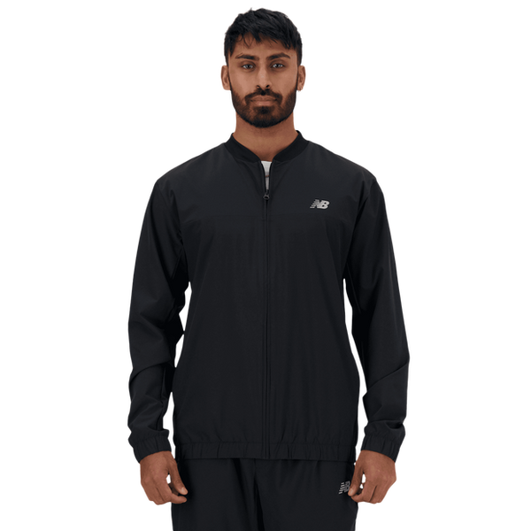 New Balance Stretch Bomber Jacket Jackets Poly Jersey Black