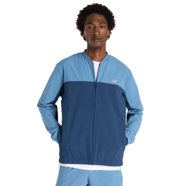 New Balance Stretch Bomber Jacket Jackets Poly Jersey Blue