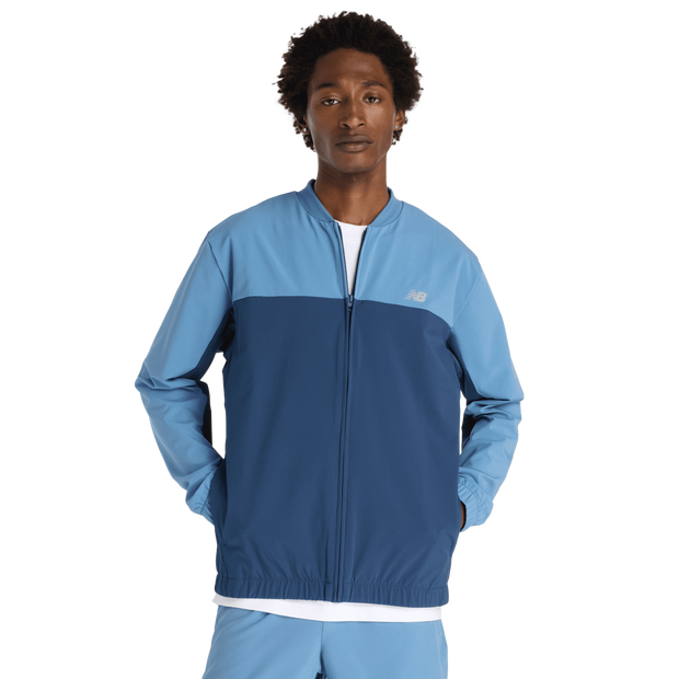 New Balance Stretch Bomber Jacket Jackets Poly Jersey Blue