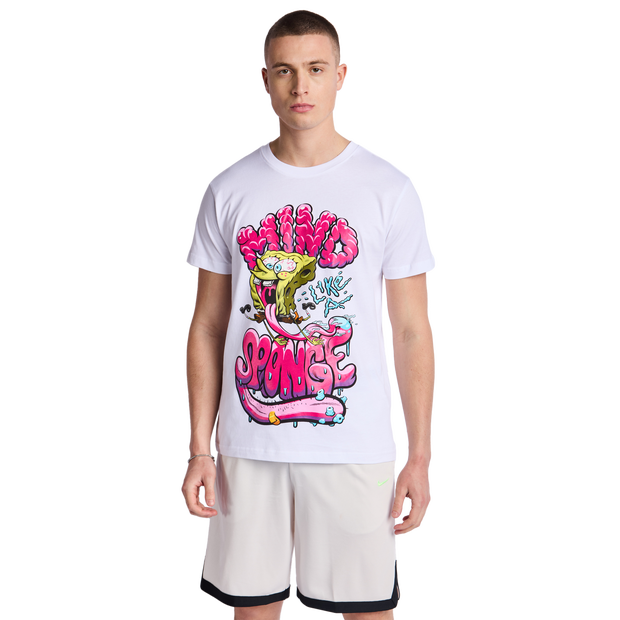Merchcode Sponge Bob T Shirts Cotton Jersey White