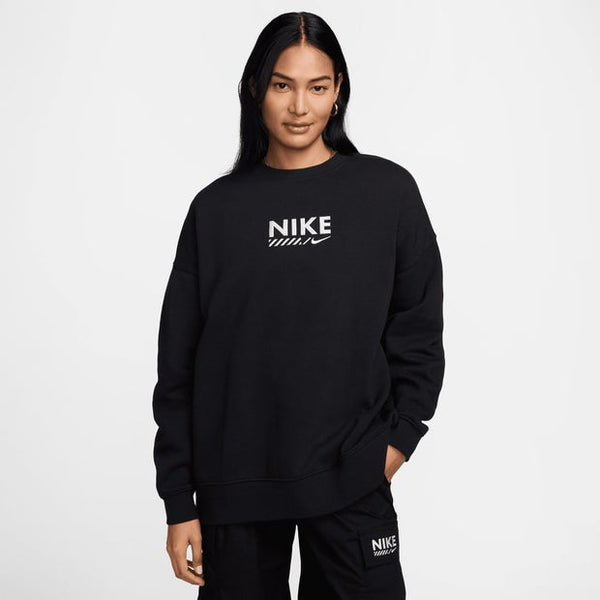 Nike Oversized Fleece Crew Sweatshirts Black