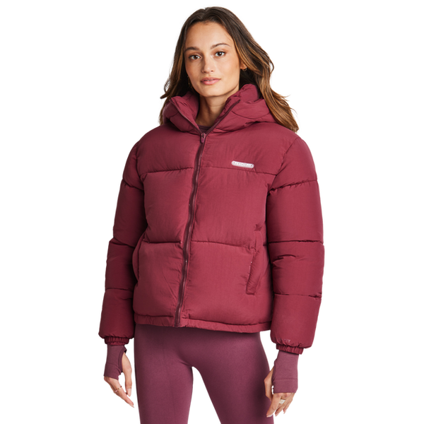 Peach Fit Essential Puffer Jackets Red