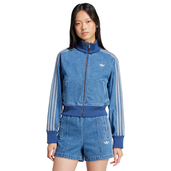 Adidas Firebird Track Tops Cotton Denim Blue