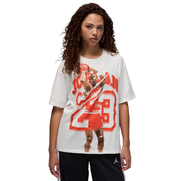 Jordan Flight T Shirts Cotton Jersey Beige