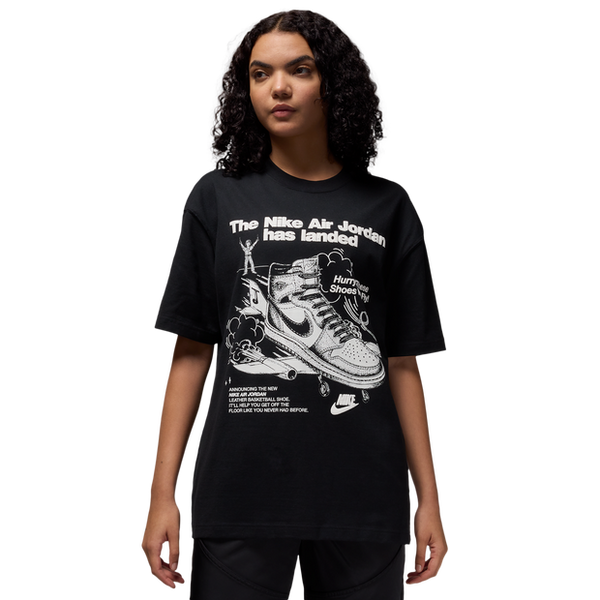 Jordan Oversized Graphic T Shirts Cotton Jersey Black