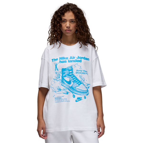 Jordan Oversized Graphic T Shirts Cotton Jersey White