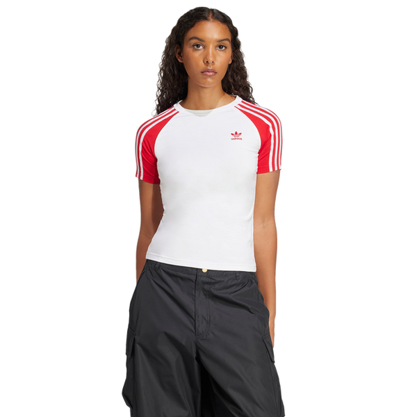 Adidas Adicolor 3 Stripes T Shirts Cotton Jersey White