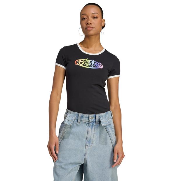 Adidas X Jeremy Scott Graphic T Shirts Cotton Jersey Black