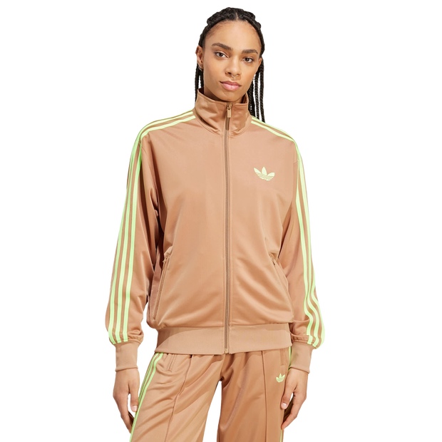 Adidas Classic Track Tops Poly Mesh Brown