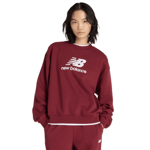 New Balance Terry Sweatshirts Cotton Jersey Red