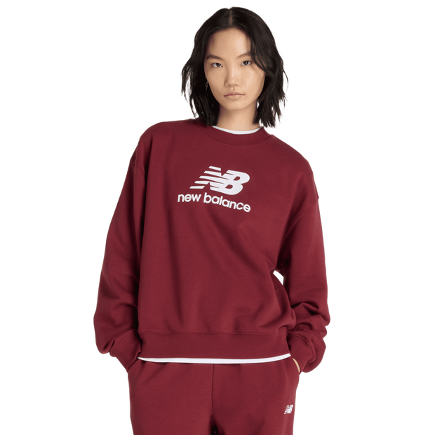 New Balance Terry Sweatshirts Cotton Jersey Red