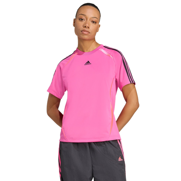 Adidas Adicolor Teamgeist Loose T Shirt T Shirts Poly Mesh Pink