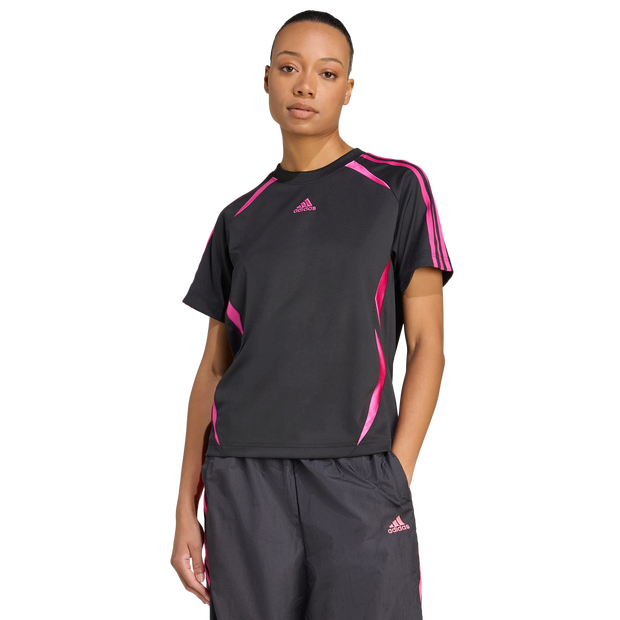 Adidas Adicolor Teamgeist Loose T Shirt T Shirts Poly Mesh Black