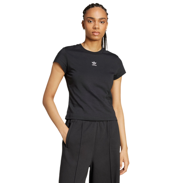 Adidas Essentials Slim T Shirt T Shirts Cotton Jersey Black