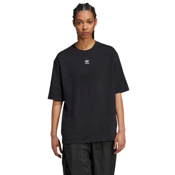 Adidas Essentials Boyfriend T Shirt T Shirts Cotton Jersey Black