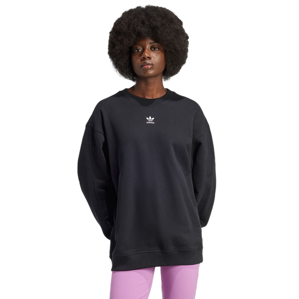 Adidas Essentials Oversized Sweatshirt T Shirts Cotton Jersey Black