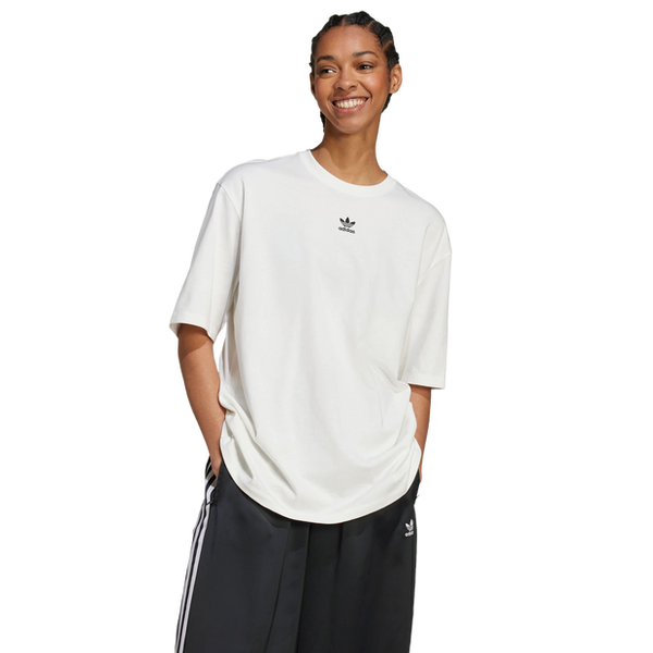 Adidas Essentials Boyfriend T Shirt T Shirts Cotton Jersey White