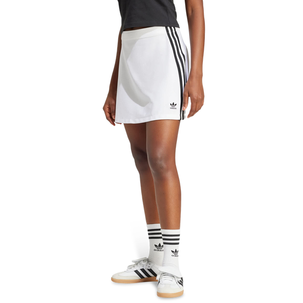 Adidas Adicolor 3 Stripes Mini Skirt Skirts Poly Mesh White