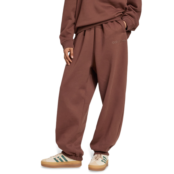 Adidas Essentials Linear Jogger Pant Oversized Pants Cotton Jersey Brown