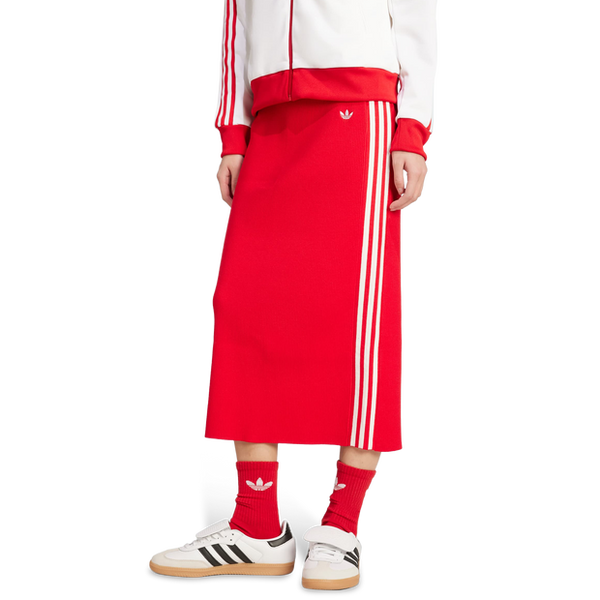 Adidas Adicolor Knit 3 Stripes Skirt Skirts Cotton Canvas Red