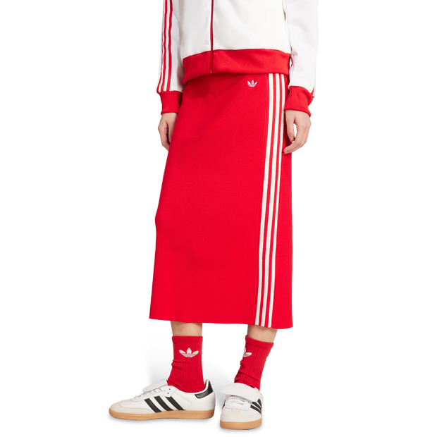 Adidas Adicolor Knit 3 Stripes Skirt Skirts Cotton Canvas Red