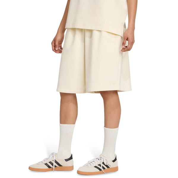 Adidas Essentials Linear Shorts Oversized Shorts Cotton Jersey White