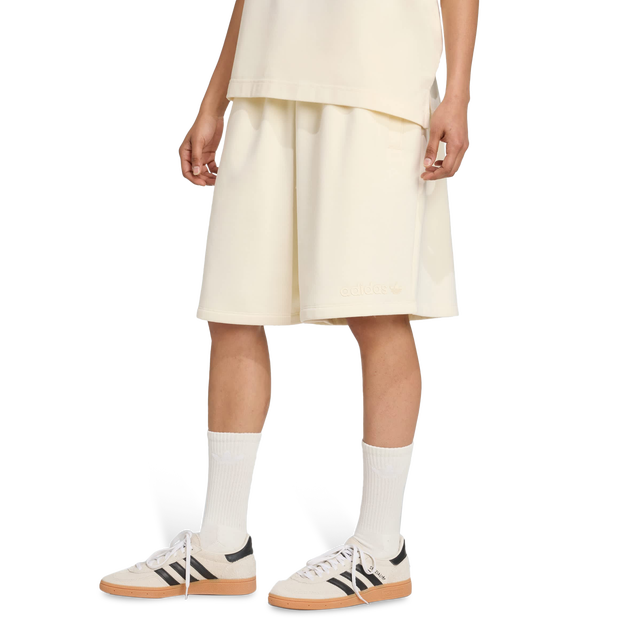 Adidas Essentials Linear Shorts Oversized Shorts Cotton Jersey White