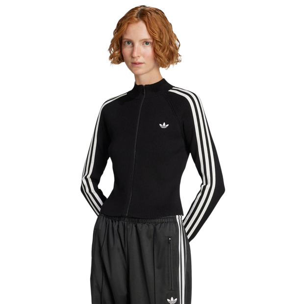 Adidas Adicolor 3 Stripes Slim Sports Jacket Jackets Cotton Canvas Black
