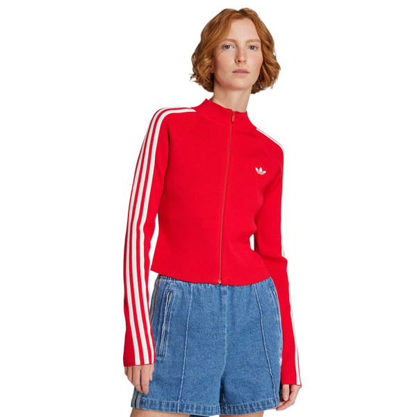 Adidas Adicolor 3 Stripes Slim Sports Jacket Jackets Cotton Canvas Red