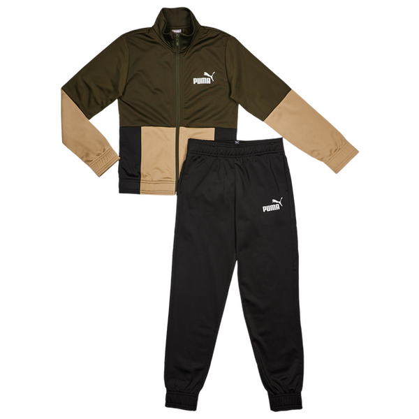 Puma Colorblock Poly Tracksuits Olive