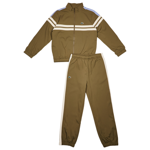 Lacoste Front Stripe Croc Tracksuits Poly Woven Olive