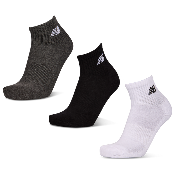 New Balance Quarter 3 Pack Unisex Socks Grey