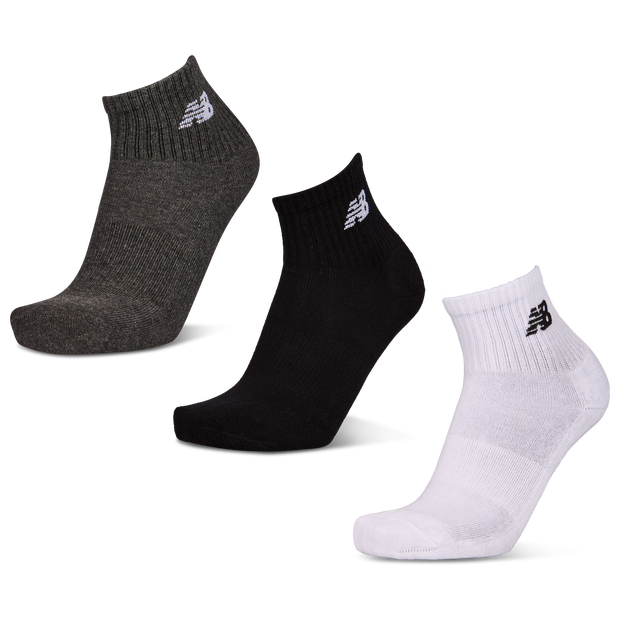 New Balance Quarter 3 Pack Unisex Socks Grey