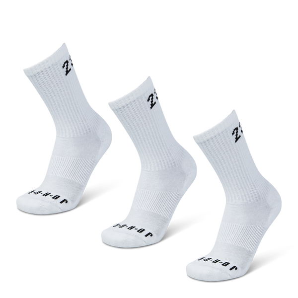 Jordan Everyday Cushioned Crew 3 Pack Socks White